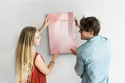Magnetic dry erase board in pink marble