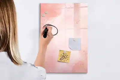 Magnetic dry erase board in pink marble