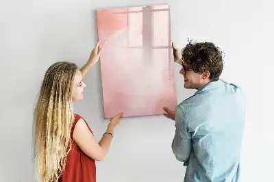 Magnetic dry erase board in pink marble
