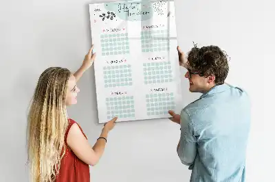 Magnetic habit tracker dry erase board with magnetic surface