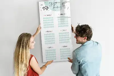 Magnetic habit tracker dry erase board with magnetic surface