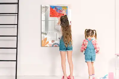 Monthly planner magnetic dry erase board