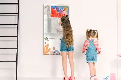 Monthly planner magnetic dry erase board