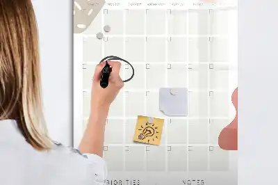 Monthly planner magnetic dry erase board
