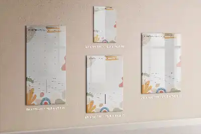 Monthly planner magnetic dry erase board
