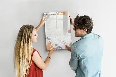 Monthly planner magnetic dry erase board