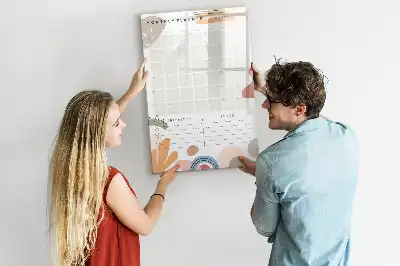 Monthly planner magnetic dry erase board