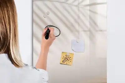 Magnetic writing board with a palm leaf shadow design