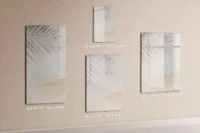Magnetic writing board with a palm leaf shadow design