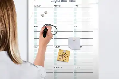 Magnetic dry erase board important dates design