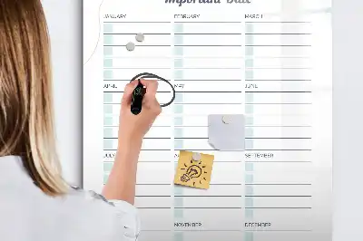 Magnetic dry erase board important dates design