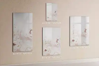 Magnetic dry erase board with peonies design