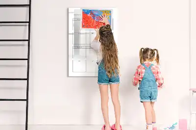 Magnetic dry erase board with monthly goals layout