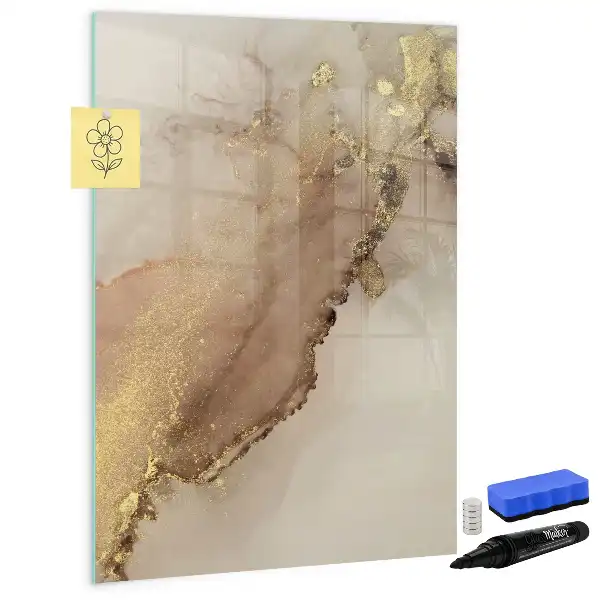 Magnetic writing board glitter marble finish