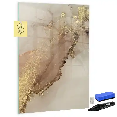 Magnetic writing board glitter marble finish