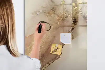 Magnetic writing board glitter marble finish