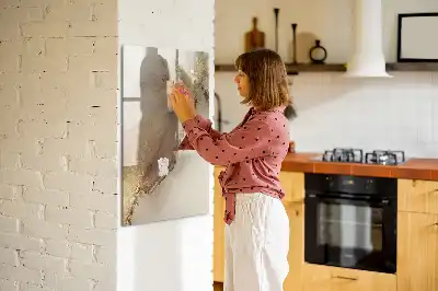 Magnetic writing board glitter marble finish