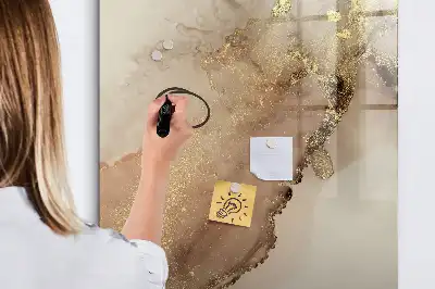 Magnetic writing board glitter marble finish