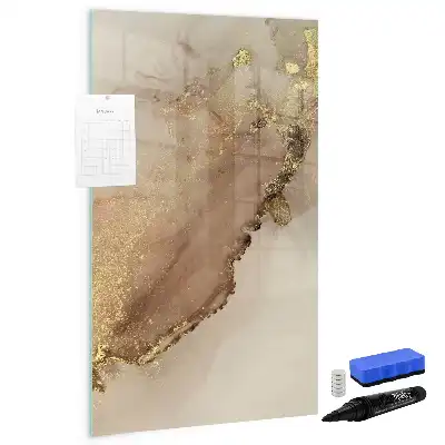Magnetic writing board glitter marble finish