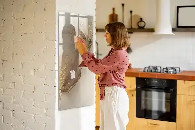 Magnetic writing board glitter marble finish