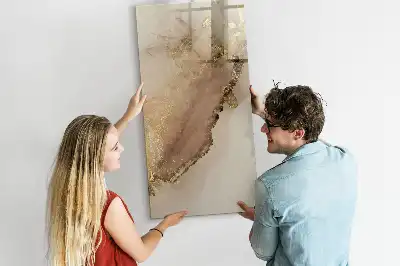 Magnetic writing board glitter marble finish