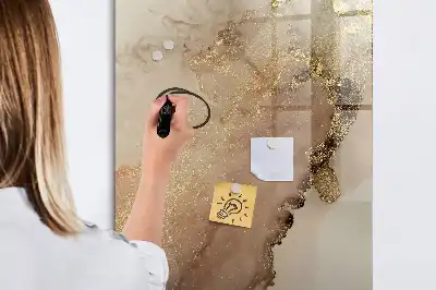 Magnetic writing board glitter marble finish