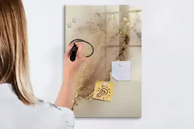 Magnetic writing board glitter marble finish