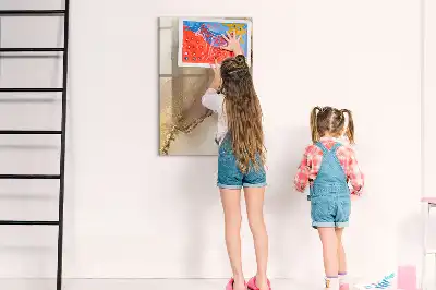 Magnetic writing board glitter marble finish