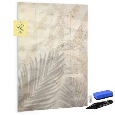 Magnetic dry erase board with summer beach sand design