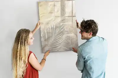 Magnetic dry erase board with summer beach sand design