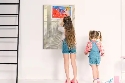 Magnetic dry erase board with summer beach sand design
