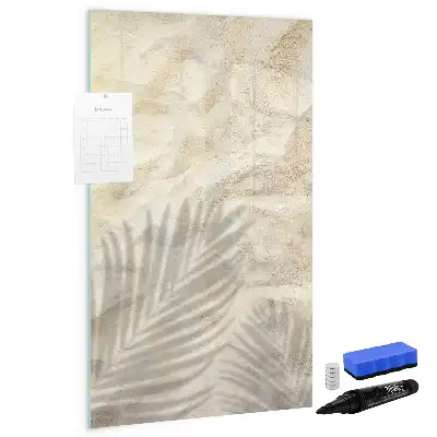 Magnetic dry erase board with summer beach sand design