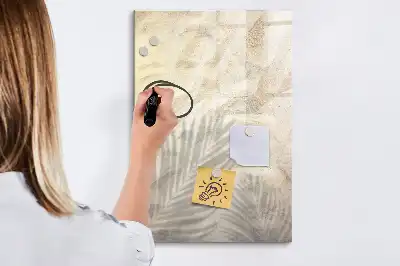 Magnetic dry erase board with summer beach sand design