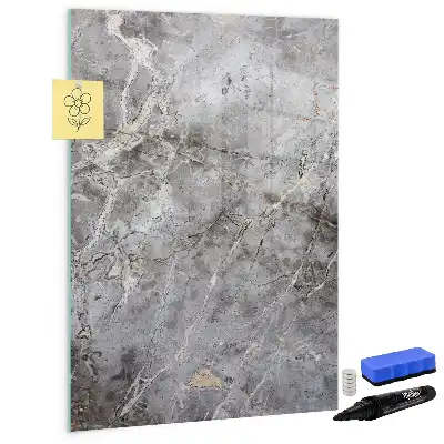Magnetic writing board in dark marble