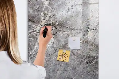Magnetic writing board in dark marble