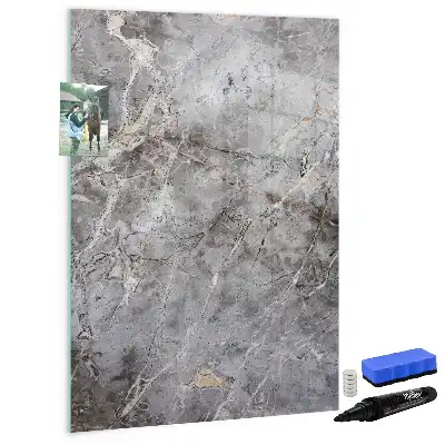 Magnetic writing board in dark marble
