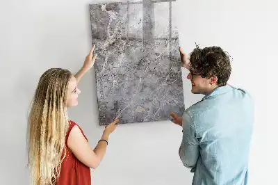 Magnetic writing board in dark marble