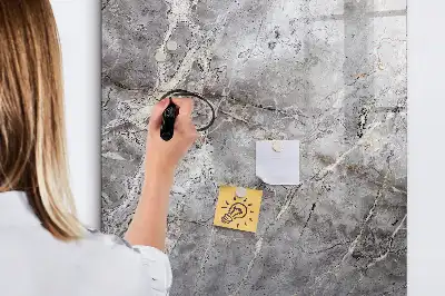 Magnetic writing board in dark marble