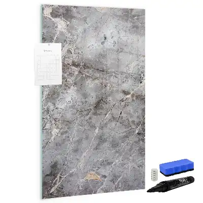 Magnetic writing board in dark marble