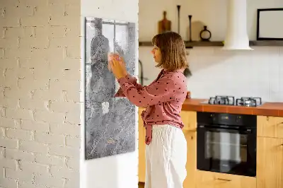 Magnetic writing board in dark marble