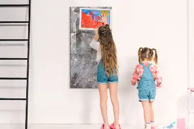 Magnetic writing board in dark marble