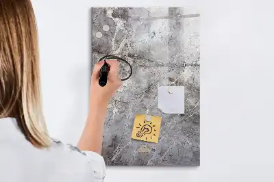 Magnetic writing board in dark marble