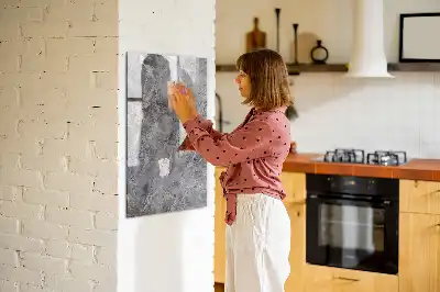 Magnetic writing board in dark marble