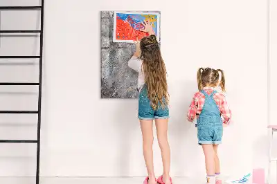 Magnetic writing board in dark marble