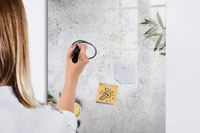 Magnetic writing board concrete and olives finish