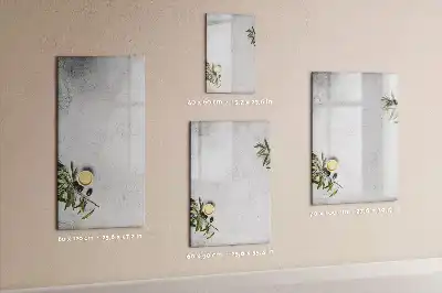Magnetic writing board concrete and olives finish