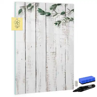 Magnetic writing board with wood panels