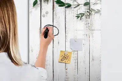 Magnetic writing board with wood panels