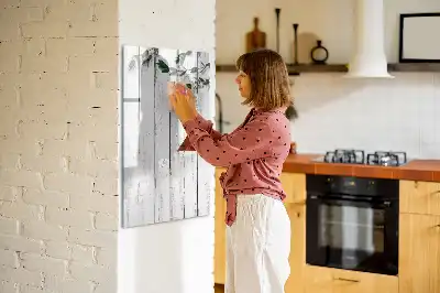 Magnetic writing board with wood panels