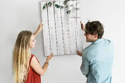 Magnetic writing board with wood panels